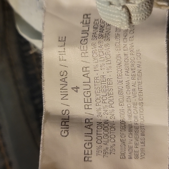 Girl's Lei Alexa Low-rise Slimboot Lt Blue Jeans Rhinestones Embroider Sz 4 - Picture 8 of 10